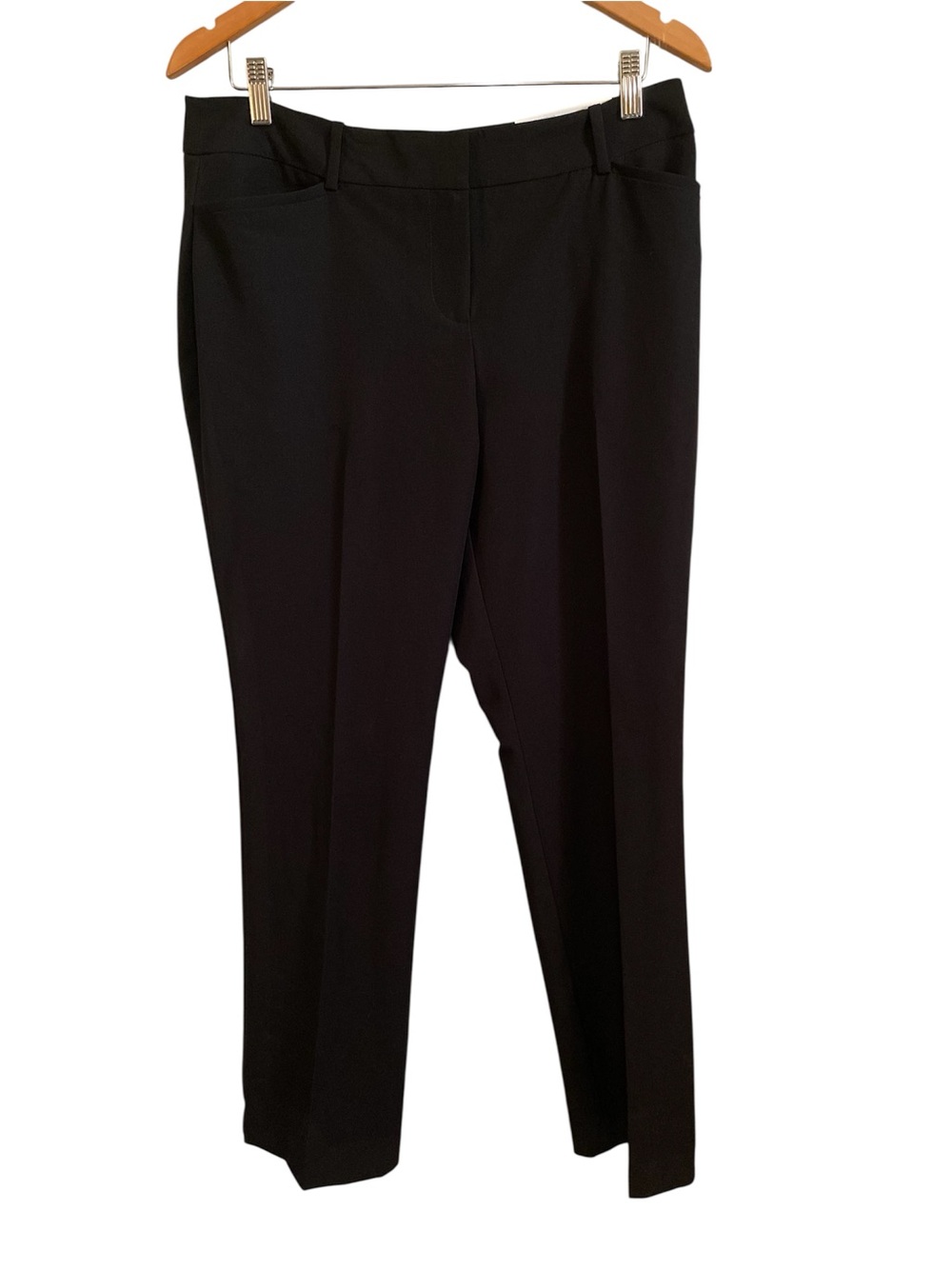 Liz Claiborne Audra Trouser Mid Rise Black Dress Pants Size 10 Officewear NWT